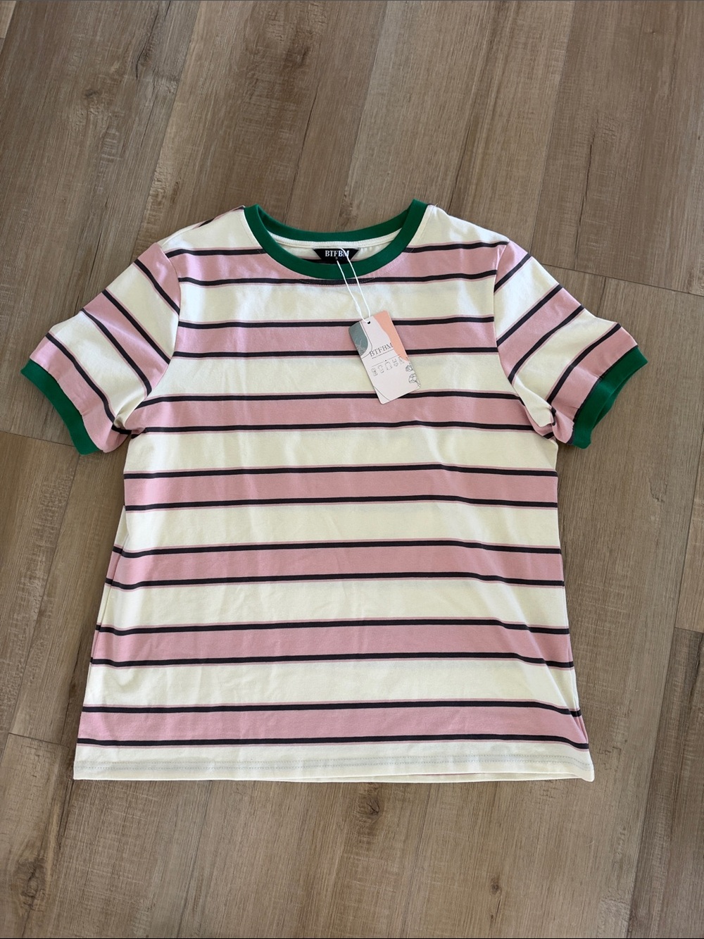 NWT BTFBM Oversized Striped T-Shirt